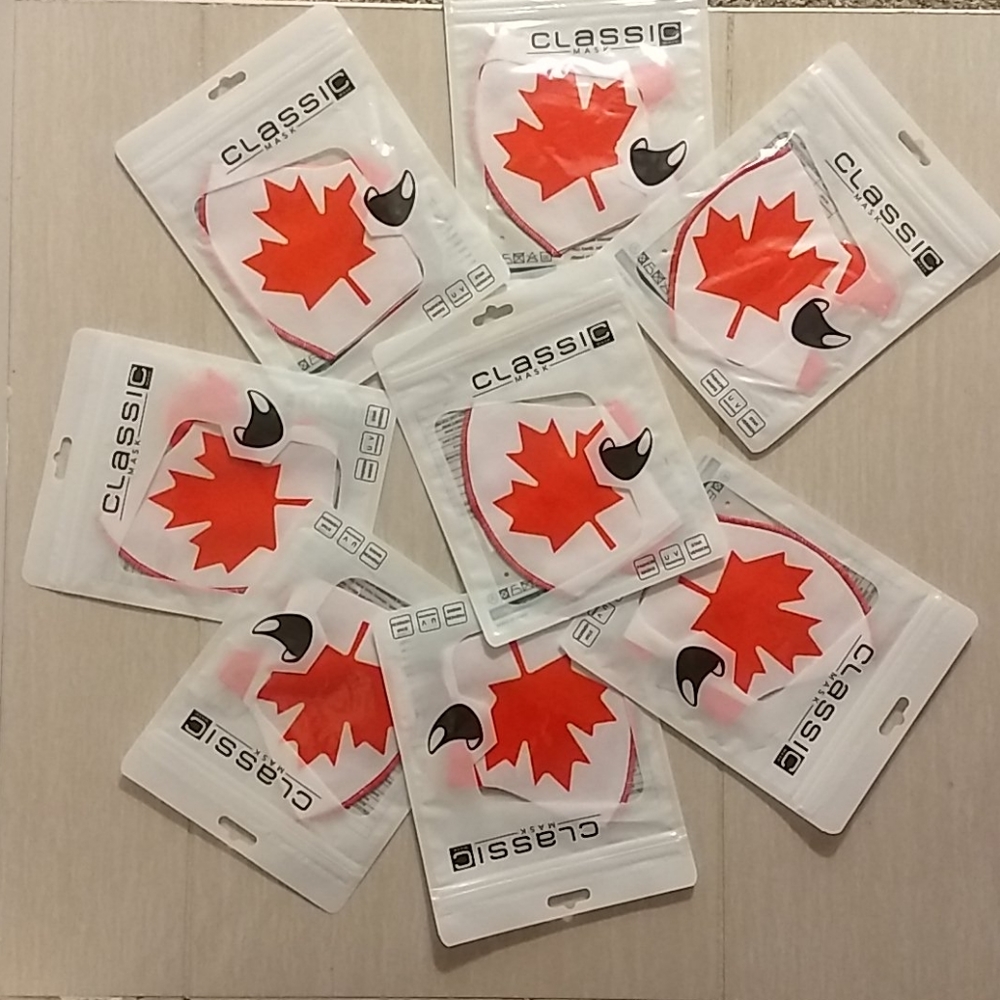 Fashion Canada Flag Masks NWOT
